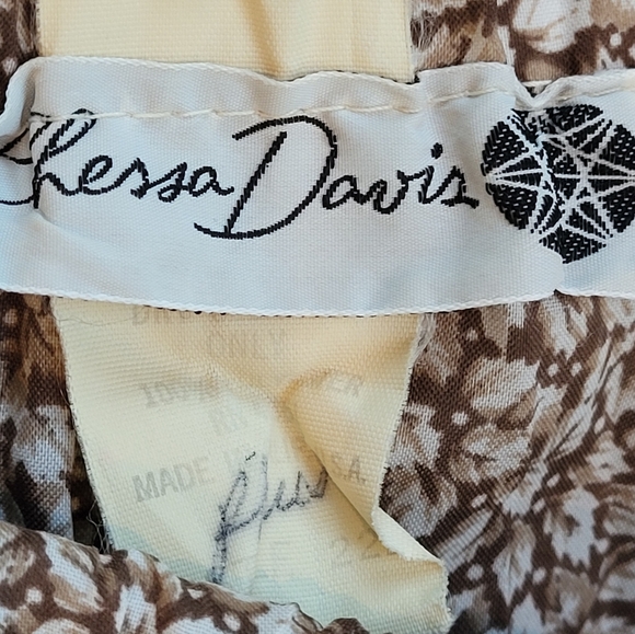 Chessa Davis Vintage 70s Peasant Maxi Skirt Set S/M In Pink/Brown - Picture 12 of 13